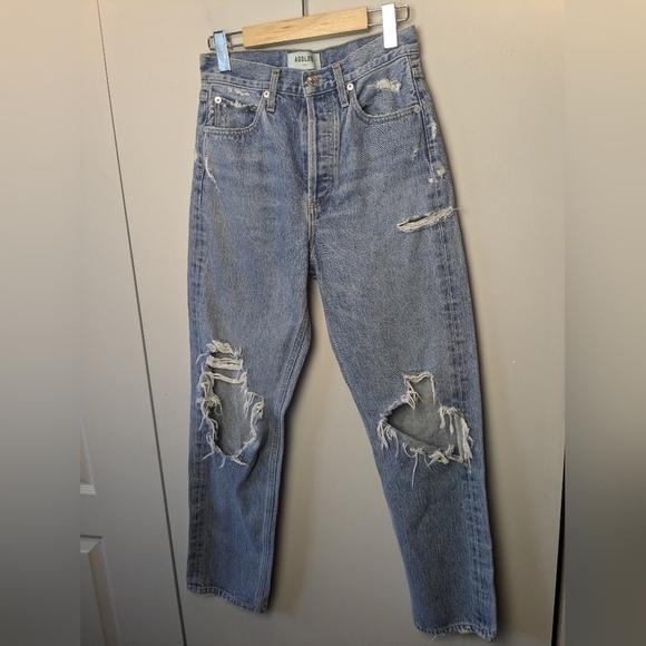 AGOLDE - 90's Mid Rise Loose Fit in Fall Out Jeans Size 23 100% Cotton - Picture 2 of 16